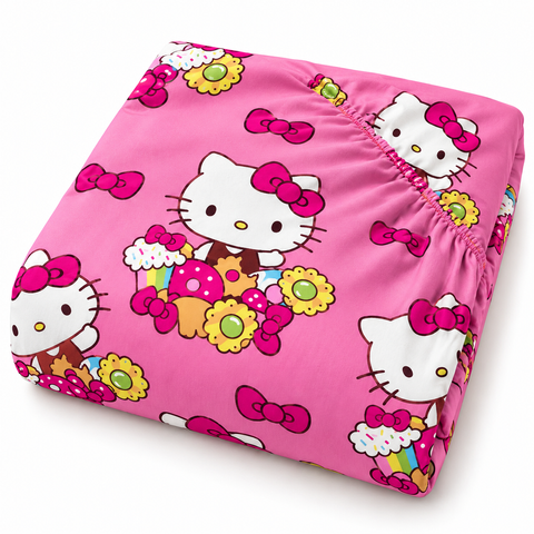 Простирадло на гумці 100&times;140&times;20 см PERYNKA з ранфорсу Sweet Pink FS-RAN-10014020-SWEETPINK фото