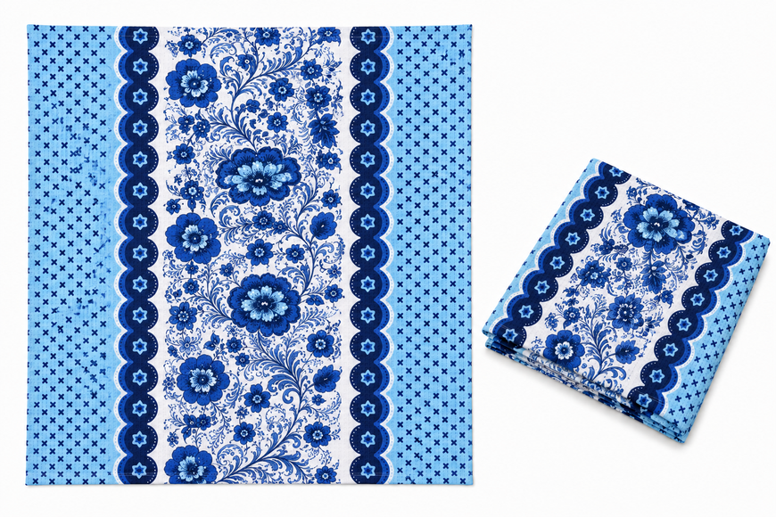 Рушник сімейний PERYNKA Comfort Blue Flower 45&times;80 см ВР014580 фото