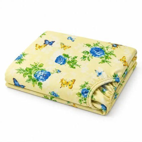 Простирадло на гумці 140&times;205&times;20 см PERYNKA з бязі Butterfly SE-2903108212-140-205 фото