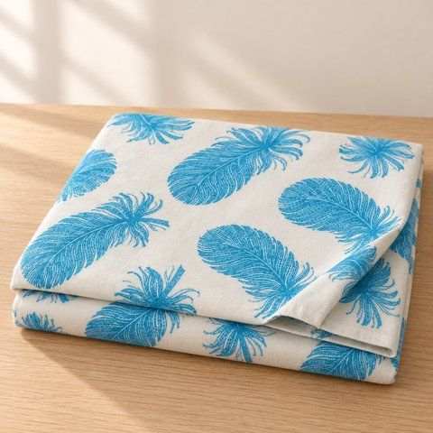 Простирадло класичне PERYNKA 140&times;205 см з байки Blue Feather SH-FL-140205-BLUEFEATHER фото