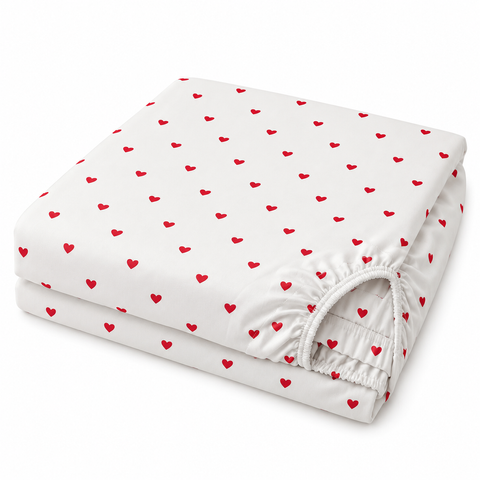 Простирадло на гумці 140&times;205&times;20 см PERYNKA з бязі Amore Duo AD-SE-140-205-20 фото