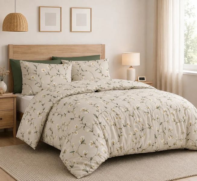 Простирадло на гумці 200&times;220&times;20 см PERYNKA з бязі Jasmine SE-2903108259-200-220 фото